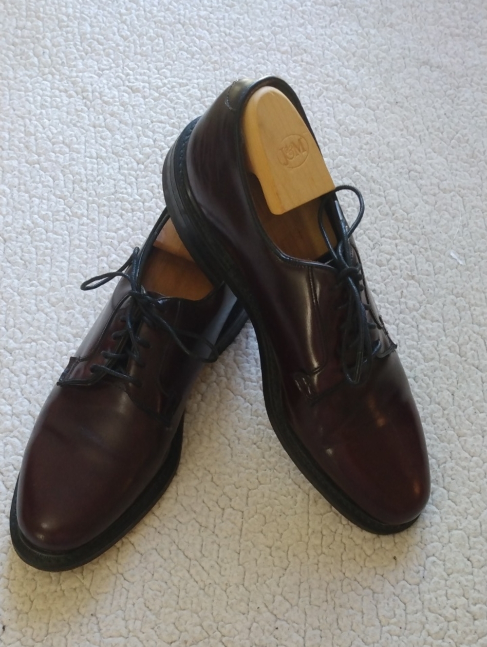 British Walkers Oxblood/Burgundy Leather Derby Shoes 10.5 D (Made In The Usa) View 2